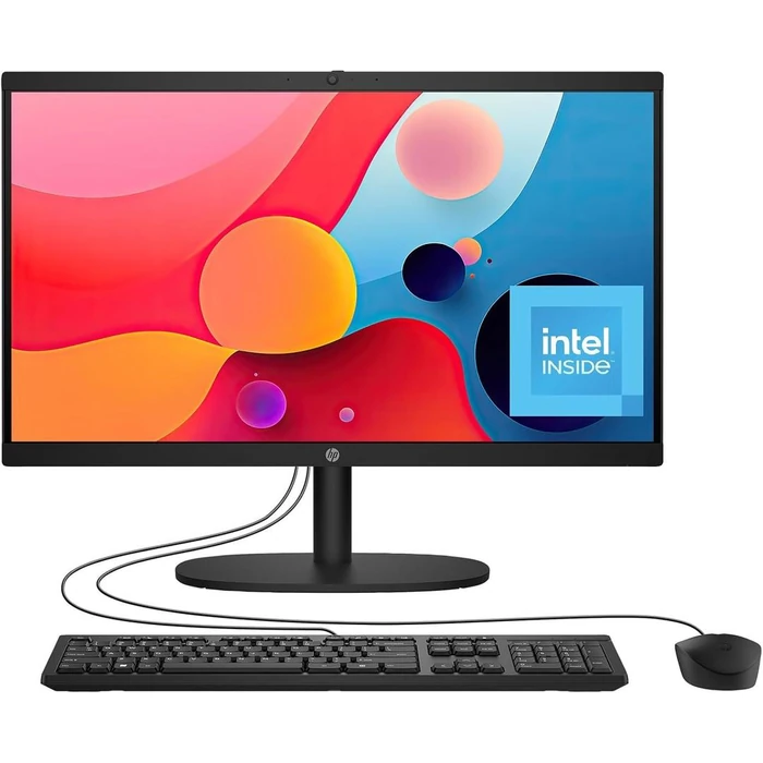 HP 22-dg0029 All-in-One Desktop 21.45" - Intel N200 1.1GHz - 128GB - Jet Black - 8GB RAM - 21.45 Inch by HP - Image 1