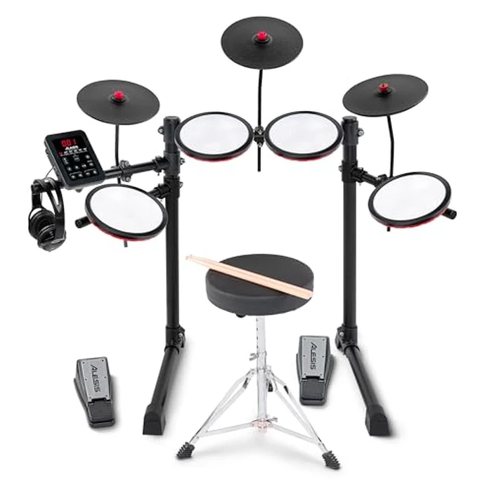 Alesis Turbo Max Electric Drum Set with Quiet 8" Mesh Pads, Lessons, Bluetooth and Accessories, Foldable by Alesis - Used - Like New condition - US$208.99