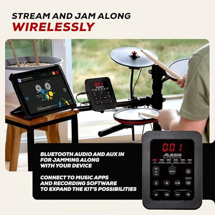 Alesis Turbo Max Electric Drum Set with Quiet 8" Mesh Pads, Lessons, Bluetooth and Accessories, Foldable by Alesis - Image 8