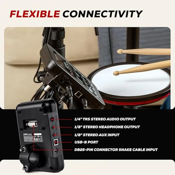 Alesis Turbo Max Electric Drum Set with Quiet 8" Mesh Pads, Lessons, Bluetooth and Accessories, Foldable by Alesis - Image 9