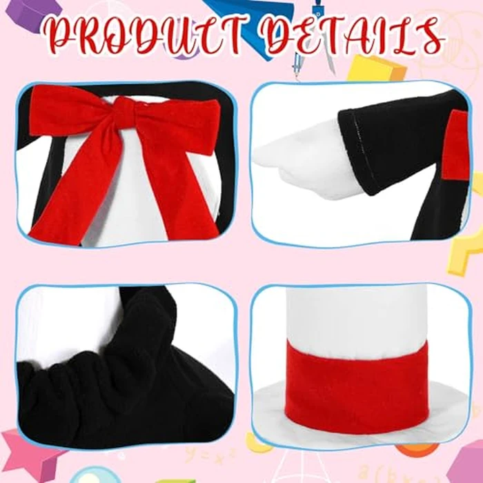 JcHrmers Cat Porch Goose Outfit Cute Geese Clothes with Red White Striped Top Hat Collar and Skirt for 23" Goose World Book Day School Library Classroom Yard Lawn Garden Patio Decor by JcHrmers - Image 3