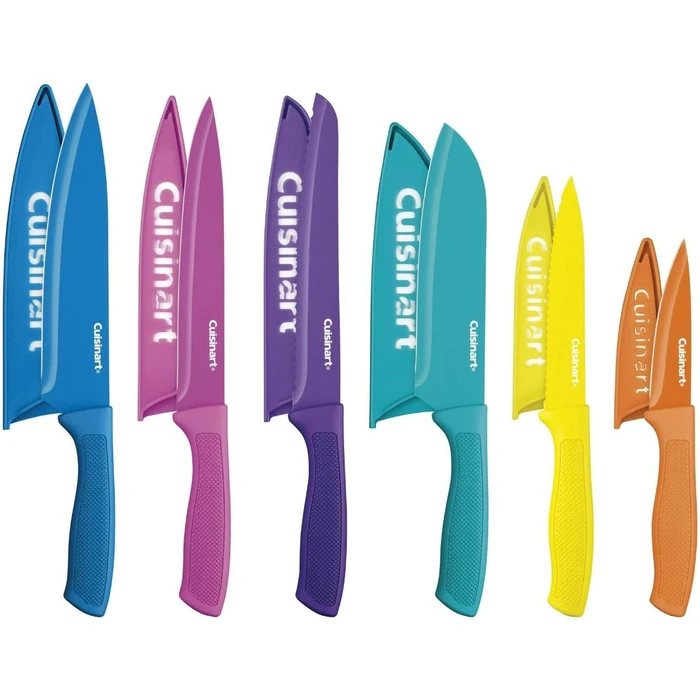 Cuisinart C55-12PCGW Advantage Ceramic Coated Knife Set 12-Piece - Multicolor by Cuisinart - Image 1