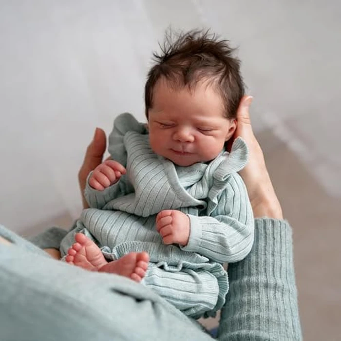 Anano Reborn Baby Dolls 18 Inch Realistic Newborn Sleeping Baby Dolls Girls That Look Real Lifelike Preemie Babies Alive Soft Silicone Reborn Infant Dolls by Anano - Used - Like New condition - US$45.43