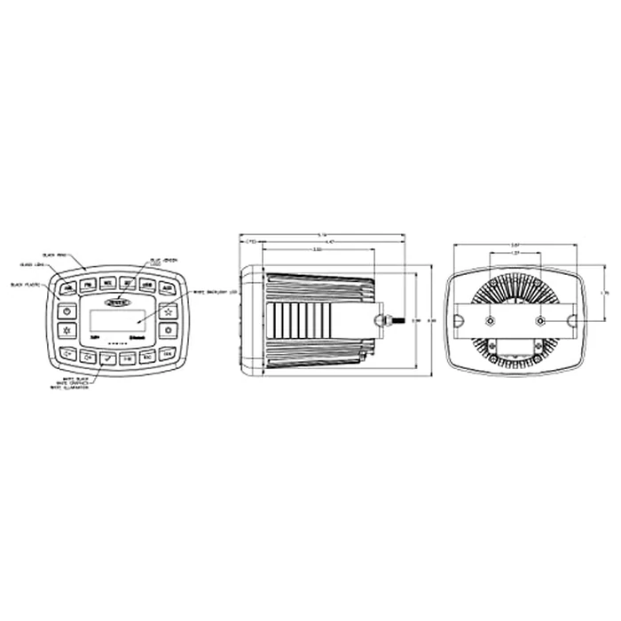Jensen JMS42 AM/FM/WB/USB/BT Waterproof Stereo, 160 watts (40W x 4), 12V DC, Waterproof, Weatherband, AM/FM Tuner, Rear RCA Aux Input, USB MP3/WMA Player, Conformal Coated Circuit Boards (Renewed) by Jensen Marine - Image 3