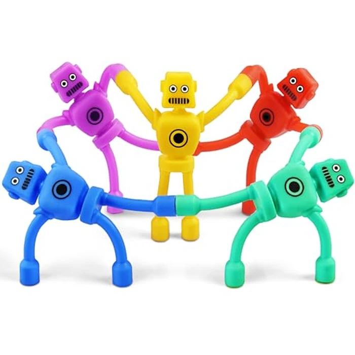 5PC Magnetic Robot Travel Toys for Kids Toddler Boys Sensory Fidget Toys Airplane Road Trip Car Travel Activities Essential Fridge Magnet Fidgets Classroom Must Have Gifts Toy for Boy 3 4 5 6 Year Old by CHESLICR - Used - Like New condition - US$8.09