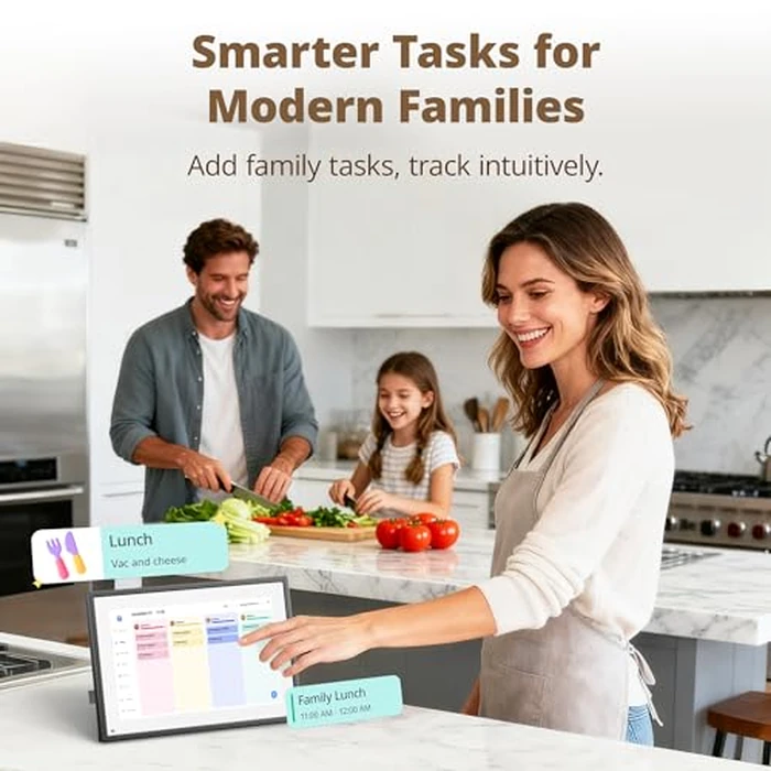 Digital Calendar 10 Inch Touch Screen, Electronic Calendar and Chore Chart for Family Monthly/Weekly Planner, Interactive Smart Calender with Task Rewards, Meal Planner, Desk Mount by Dragon Touch - Image 3