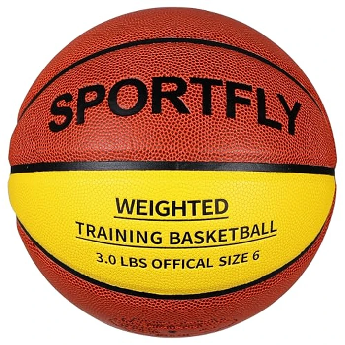 Sportfly Basketball Weighted 1.3kg Auxiliary Heavy 3.0lbs Size 6 for Indoor and Outdoor Training, Training Heavy Basketball for Improving Dribbling, Passing Skills and Ball Control by Sportfly - Used - Good condition