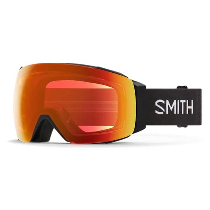 SMITH I/O MAG Goggles with ChromaPop Lens - Performance Snowsports Goggles with Easy Lens Change Technology for Skiing & Snowboarding - for Men & Women - Black + Everyday Red Mirror by SMITH - Image 1