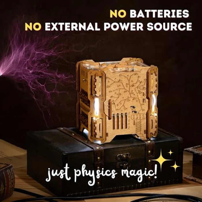 Puzzle Potato Tesla Box - Electronic Puzzle Box - Escape Room Game in a Box - Brain Teaser - 3D Wooden Puzzle for Adults - Money Puzzle Box for Cash Gift - Birthday GiftBox MoneyBox by PUZZLE POTATO - Image 3