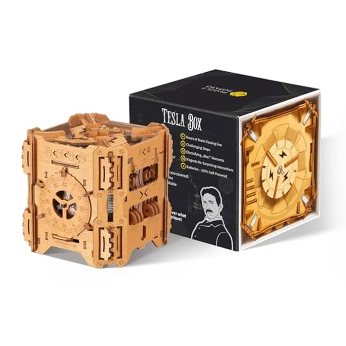 Puzzle Potato Tesla Box - Electronic Puzzle Box - Escape Room Game in a Box - Brain Teaser - 3D Wooden Puzzle for Adults - Money Puzzle Box for Cash Gift - Birthday GiftBox MoneyBox by PUZZLE POTATO - Image 7