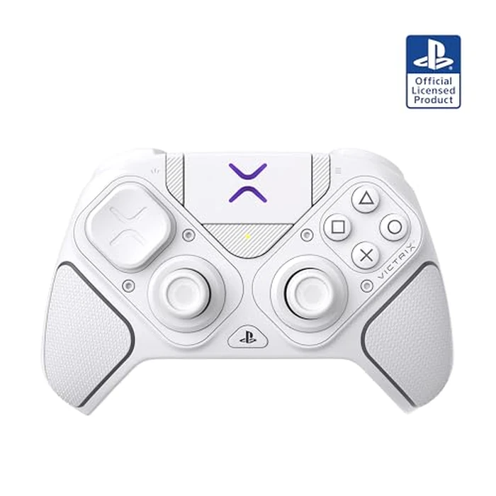Turtle Beach Victrix Pro BFG Reloaded Wireless Gaming Controller Licensed for PlayStation 5, PS5/PS4/PC Gamepad, Bluetooth, Fightpad, Hall-Effect Thumbsticks/Triggers, Customizable Control App, White by Turtle Beach - Image 1