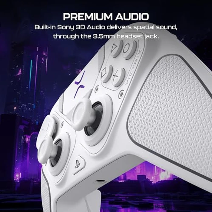 Turtle Beach Victrix Pro BFG Reloaded Wireless Gaming Controller Licensed for PlayStation 5, PS5/PS4/PC Gamepad, Bluetooth, Fightpad, Hall-Effect Thumbsticks/Triggers, Customizable Control App, White by Turtle Beach - Image 3