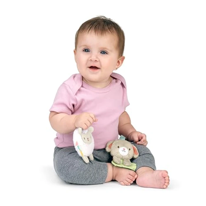 Ingenuity Soothing Essentials Wood Carrier Toy Bar, Montesorri-inspired, 3 Removable Toys, For Ages 0-12 Months by Ingenuity - Image 9