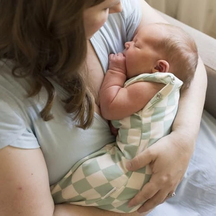 Tiny Twinkle Baby Sleep Sack 0-3 Months 1.0 TOG, Cotton & Elastane Wearable Blanket, Swaddle Transition Micro-Fleece, Machine Washable (Sage Checkers) by Tiny Twinkle - Image 3