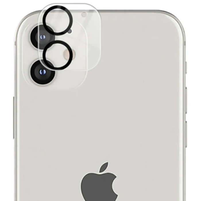 LITO S+ Camera Glass Lens Protector for iPhone 12 Mini - Transparent/Black - Brand New by LITO - Image 1