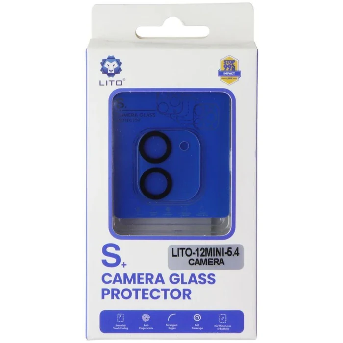LITO S+ Camera Glass Lens Protector for iPhone 12 Mini - Transparent/Black - Brand New by LITO - Image 2