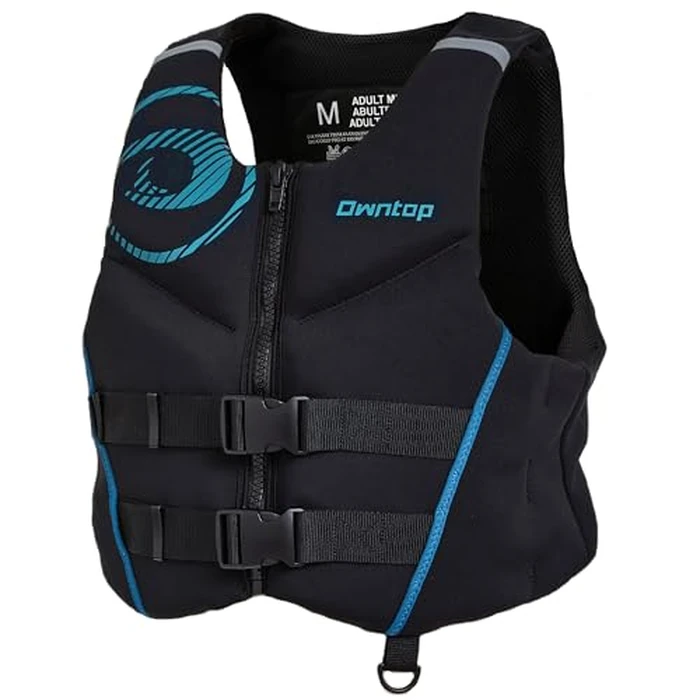 Owntop Neoprene Swim Vest Adult, Kayak Vest for Men Women, Swimming Jacket with Reflective Strips Water Sport Jackets for Canoeing, Kayaking, Paddleboarding (Blue, M) by Owntop - Image 3