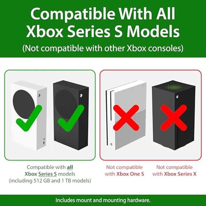 TotalMount - Wall Mount for Xbox Series S - Holds Xbox Series S on a Wall by Your TV (White Mount) by TotalMount - Image 5
