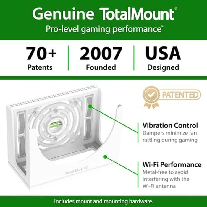 TotalMount - Wall Mount for Xbox Series S - Holds Xbox Series S on a Wall by Your TV (White Mount) by TotalMount - Image 6