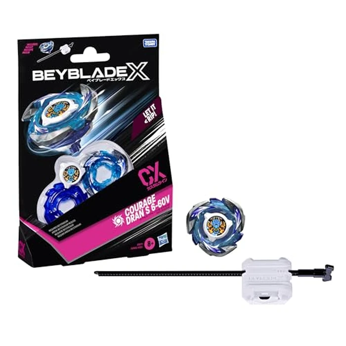 Bey Blade X Courage Dran S 6-60V CX Starter Pack Set, Attack Type Top and Launcher; Authentic Takara Tomy Battle Tops Games, Toys for Boys and Girls 8+ by Beyblade - Used - Like New condition