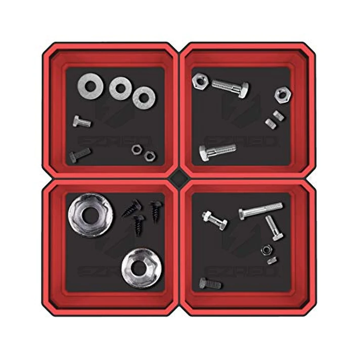 E-Z Red RD Expandable Organization EZTRAY-Q Made from Strong and Flexible Silicone Body and Magnetic ABS Plate Parts Tray by EZRED - Image 1