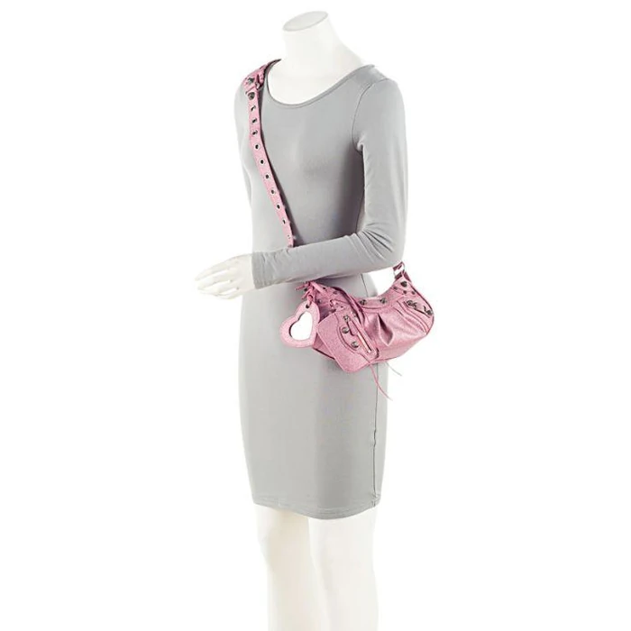 Balenciaga Glitter Fabric Le Cagole XS Shoulder Bag - Glitter Textile - Pink by Balenciaga - Image 5