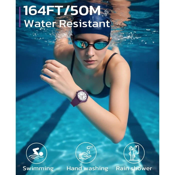 SOCICO Watch for Men Women Big Face Classic Analog Quartz Sports Backlight Unisex Waterproof Nurse Watch for Medical Army Military Time with Second Hand Easy to Read Casual Wristwatch by SOCICO - Image 3