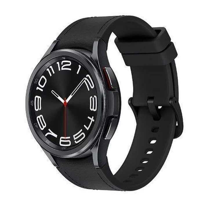 Samsung Galaxy Watch6 (Bluetooth + LTE) - 16GB - 43mm - Black Classic (Stainless Steel) Case with Black Fluoroelastomer Sports Band by Samsung - Image 2