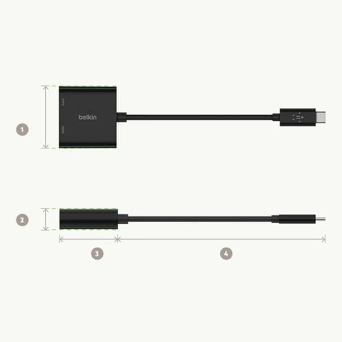 Belkin USB C to HDMI Adapter + USBC Charging Port to Charge While You Display, Supports 4K UHD Video, Passthrough Power up to 60W for Connected Devices, Compatible with MacBook, iPad, Windows by Belkin - Image 5
