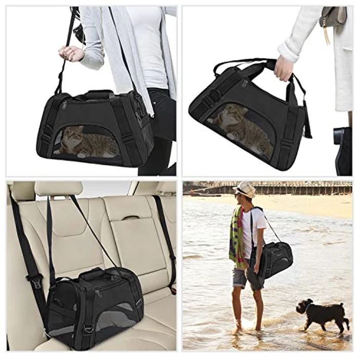 YLONG Cat Carrier Airline Approved Pet Carrier,Soft-Sided Pet Travel Carrier for Cats Dogs Puppy Comfort Portable Foldable Pet Bag,Airline Approved by YLONG - Image 5
