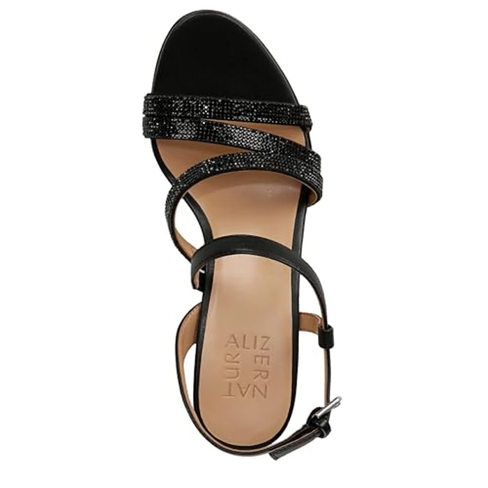 Naturalizer Women's Formal Heeled Sandal, Black Sparkle, 11 by Naturalizer - Image 5
