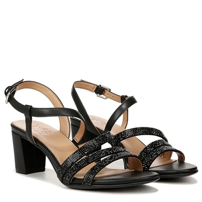 Naturalizer Women's Formal Heeled Sandal, Black Sparkle, 11 by Naturalizer - Image 7
