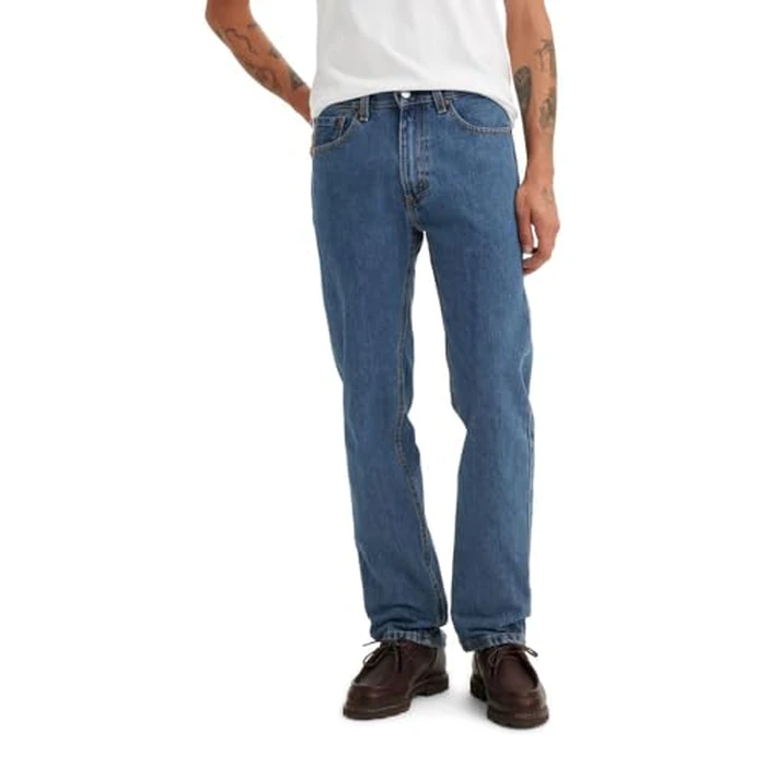 Levi's Men's 505 Regular Fit Jeans (Also Available in Big & Tall), Medium Stonewash, 36W x 32L by Levi's - Image 1