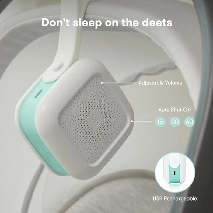 Frida Baby 2-in-1 Portable Sound Machine for Baby + Nightlight | White Noise Sound Machine for Baby with 5 Soothing Sounds & 3 Nightlight Modes | Travel Sound Machine Attaches to Strollers, Car Seats by Frida Baby - Image 2