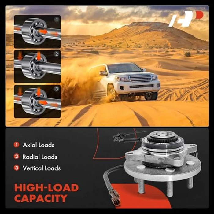 A-Premium 2 x Front Wheel Bearing and Hub Assembly with ABS & 6-Lug Compatible with Ford F-150 F150 2015 2016 2017, 4WD Only by A-premium - Image 6