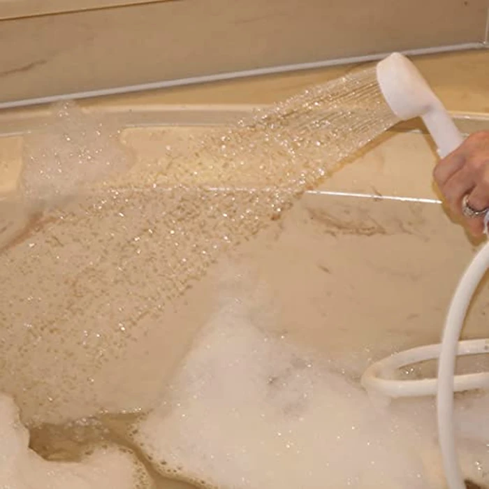 Danco 10086 VersaSpray Portable Hand Held Shower Head Sprayer Fits Bathtubs Without Diverter, 1 Pack, White by Danco - Image 7