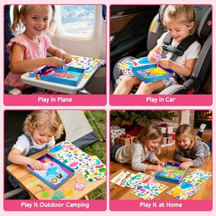 Magnetic Dress Up Dolls Girls Toys Princess Mermaid Fairy Ballerina Fridge Magnets Puzzles Toddlers 3-5 Pretend Play Car Road Trip Airplane Travel Games Activity Birthday Gift 3 4 5 6 7 8 Gilr Boy by Vunrahsg - Image 6