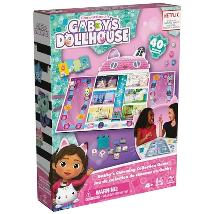 Spin Master Games, Gabby’s Dollhouse, Charming Collection Board Game for Kids & Family, 2-4 Players, for Ages 4 & Up by Spin Master Games - Used - Like New condition