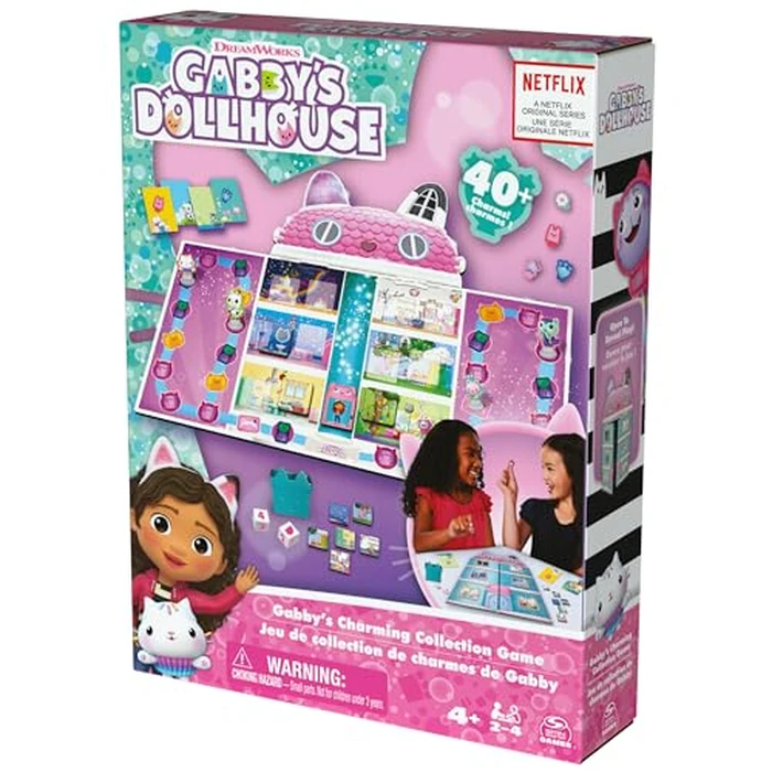 Spin Master Games, Gabby’s Dollhouse, Charming Collection Board Game for Kids & Family, 2-4 Players, for Ages 4 & Up by Spin Master Games - Image 4