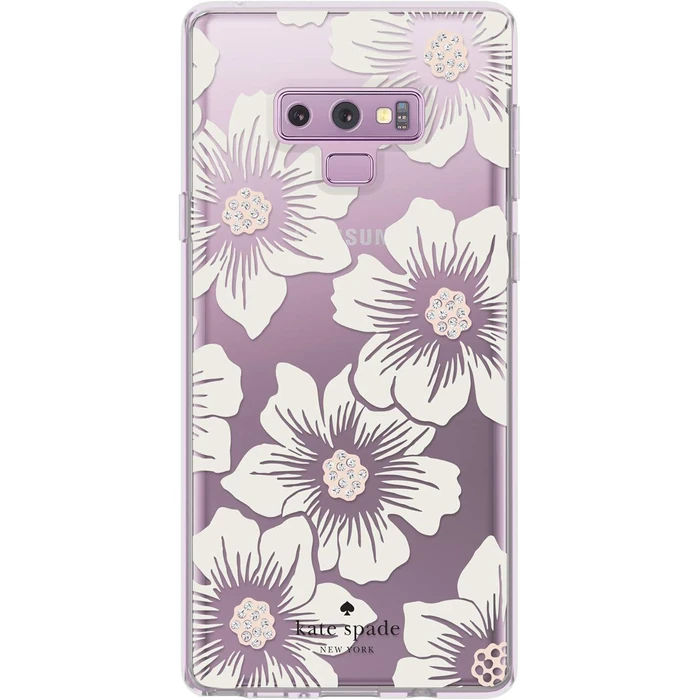 Kate Spade Hardshell Phone Case for Galaxy Note9 - Hollyhock Floral (Clear) by Kate Spade - Image 1
