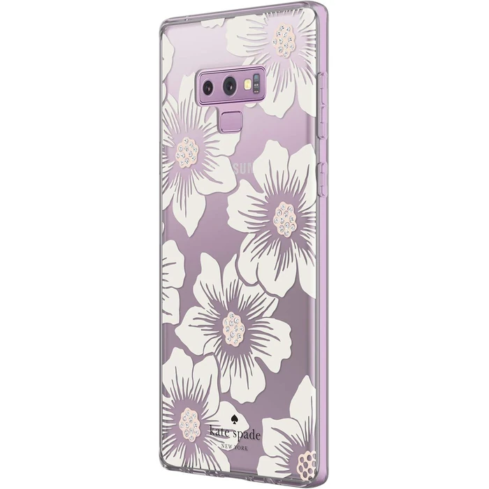 Kate Spade Hardshell Phone Case for Galaxy Note9 - Hollyhock Floral (Clear) by Kate Spade - Image 2