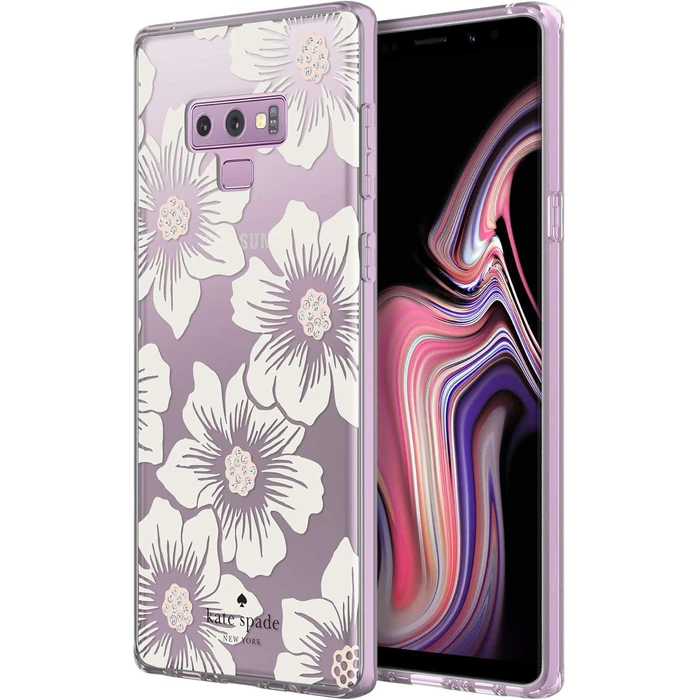 Kate Spade Hardshell Phone Case for Galaxy Note9 - Hollyhock Floral (Clear) by Kate Spade - Image 3