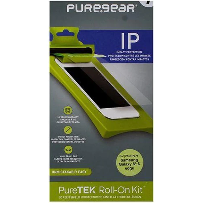PureGear PureTek Roll On Kit (IP) Screen Protector for Galaxy S6 Edge - Clear by PureGear - Refurbished - Brand New condition