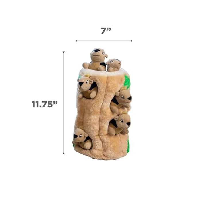 Outward Hound Hide-A-Squirrel Dog Toy - Interactive 2‑in‑1 Plush Puzzle with 6 Squeaky Removable Squirrels, X-Large by Outward Hound - Image 7