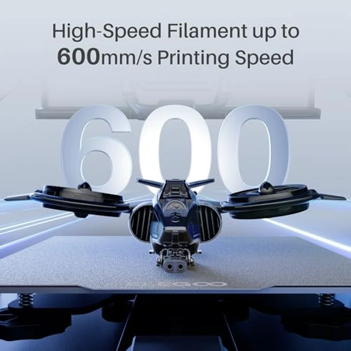 ELEGOO Rapid PLA Plus Filament 1.75mm Black & White 2KG PLA+ 3D Printer Filament Max 600 mm/s High Speed Printing, Toughness, Highly Fluid Printing, Dimensional Accuracy +/- 0.02 mm by ELEGOO - Image 2
