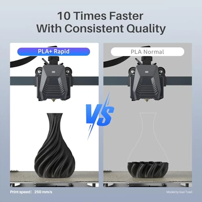 ELEGOO Rapid PLA Plus Filament 1.75mm Black & White 2KG PLA+ 3D Printer Filament Max 600 mm/s High Speed Printing, Toughness, Highly Fluid Printing, Dimensional Accuracy +/- 0.02 mm by ELEGOO - Image 3