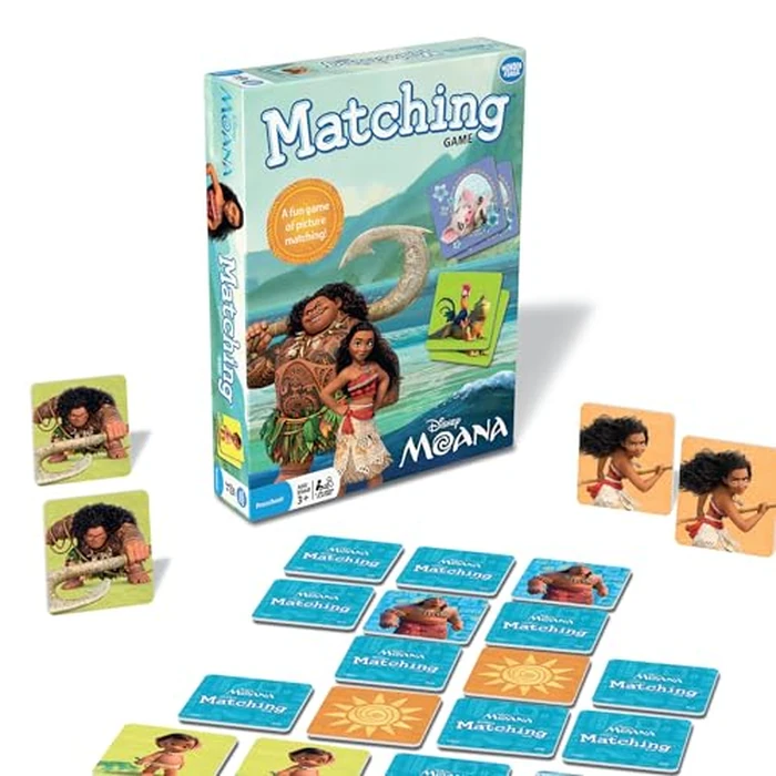 Wonder Forge Disney Moana Matching Game - Fun and Educational Memory Game for Boys and Girls Ages 3-5 - Featuring Moana and Maui - Toddler Learning Activity by Wonder Forge - Image 1