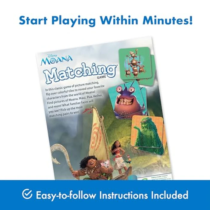 Wonder Forge Disney Moana Matching Game - Fun and Educational Memory Game for Boys and Girls Ages 3-5 - Featuring Moana and Maui - Toddler Learning Activity by Wonder Forge - Image 5