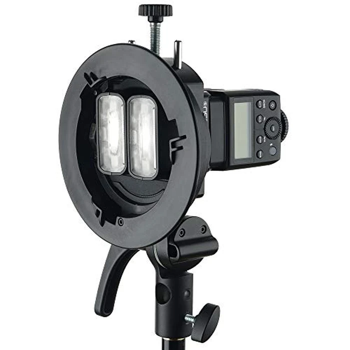 Godox S2 Speedlite Bracket for Godox AD200Pro, AD200, AD400Pro, for V1 Round Head Speedlite, V860II / TT685 / TT350 Series, S-Type Bracket Updated Version Bowens Mount Holder by GODOX - Image 5