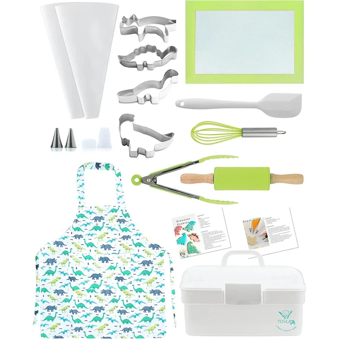 Tovla Jr. Kids Dinosaur Baking Gift Set with Storage Case - Multicolor by Tovla Jr. - Image 2